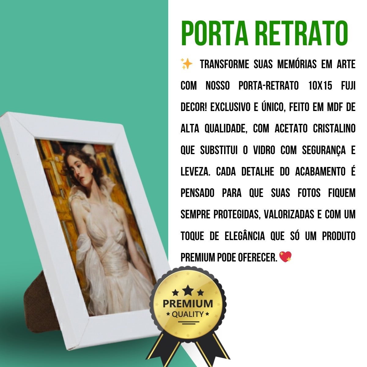 Porta Retrato 10x15 em acetato de alta qualidade